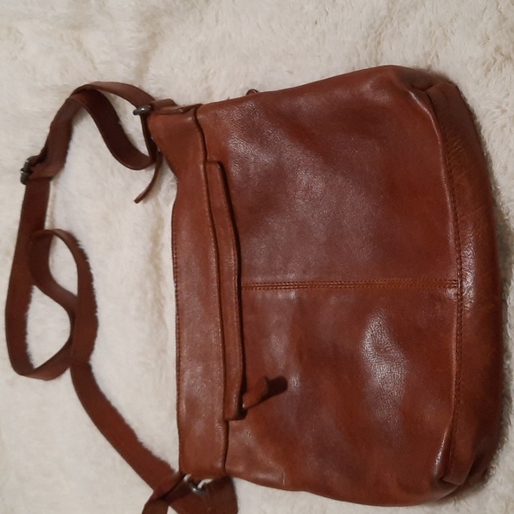 Vilenza Brown Leather Crossbody Bag - Picture 2 of 6